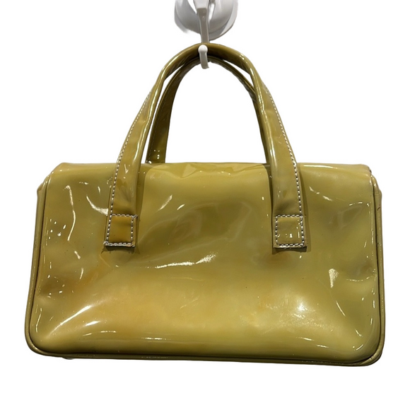 Furla Green Patent Leather Handbag  GUC - some color transfer and marks - Picture 4 of 13